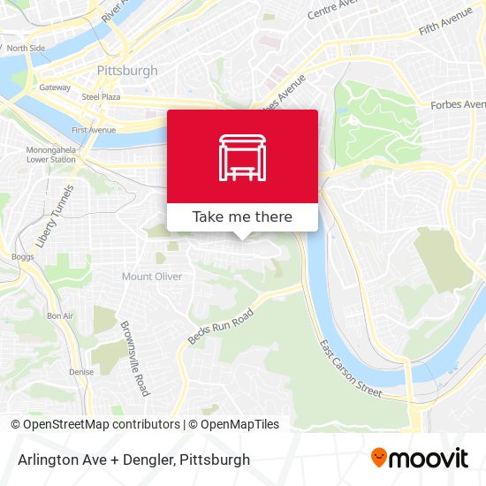 Arlington Ave + Dengler map