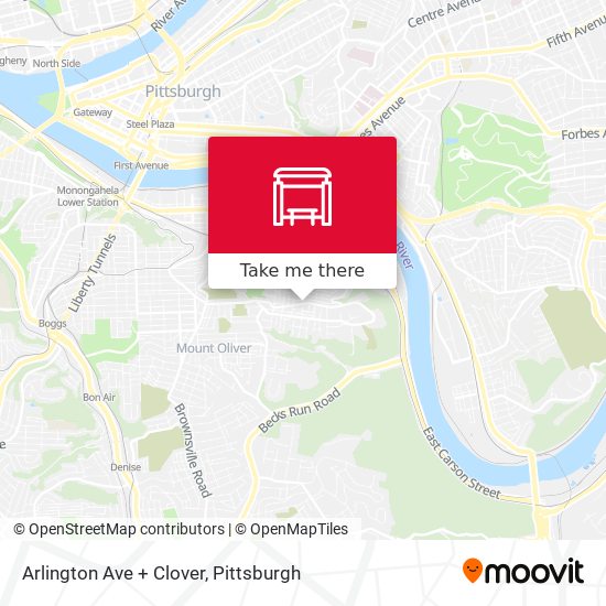 Mapa de Arlington Ave + Clover
