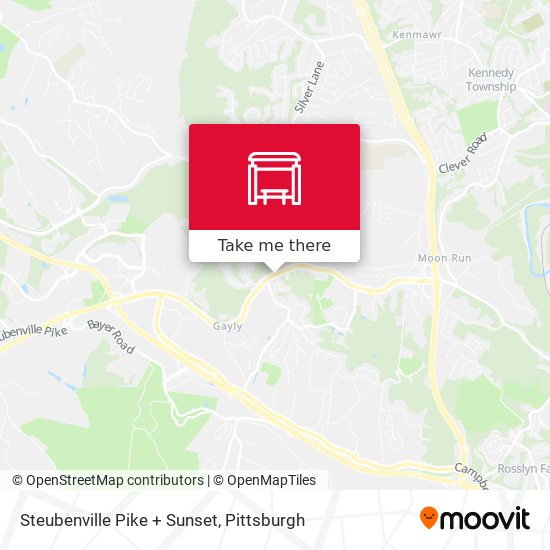 Steubenville Pike + Sunset map