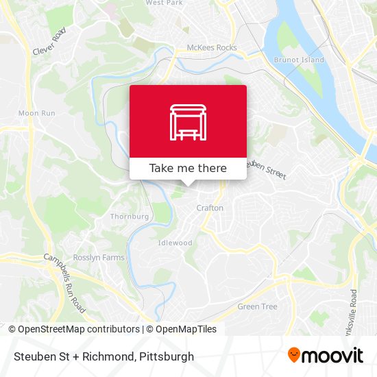 Steuben St + Richmond map