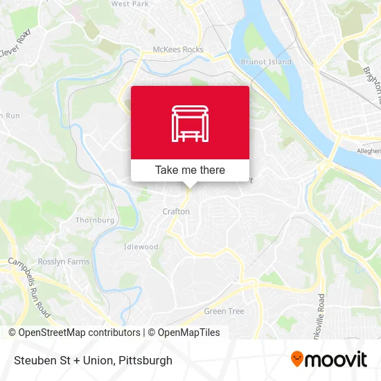 Steuben St + Union map