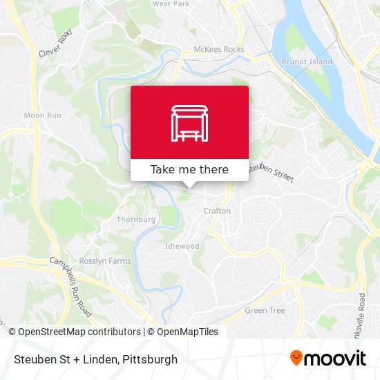 Steuben St + Linden map