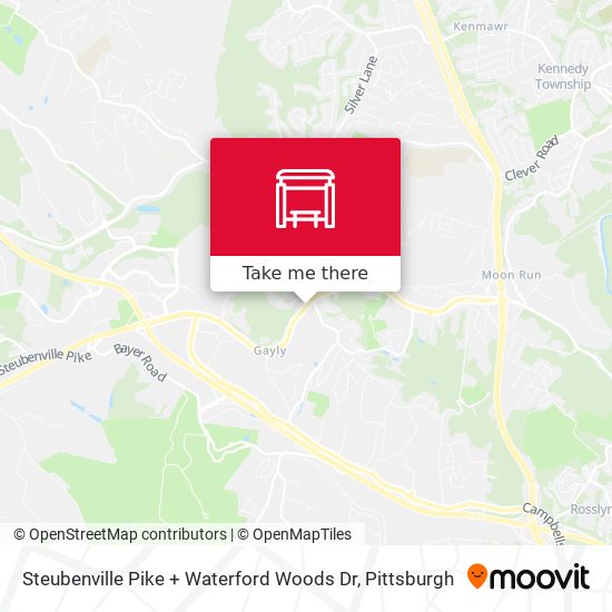 Mapa de Steubenville Pike + Waterford Woods Dr