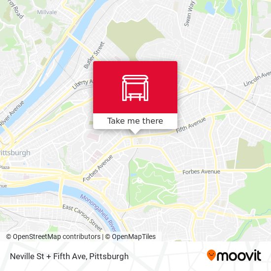 Neville St + Fifth Ave map