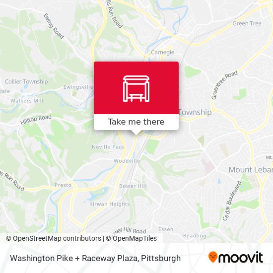 Washington Pike + Raceway Plaza map