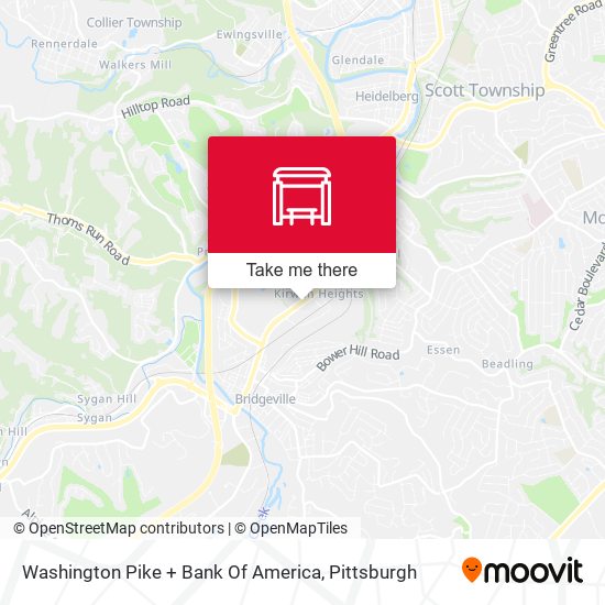 Washington Pike + Bank Of America map
