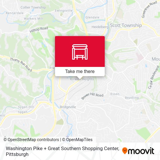 Mapa de Washington Pike + Great Southern Shopping Center