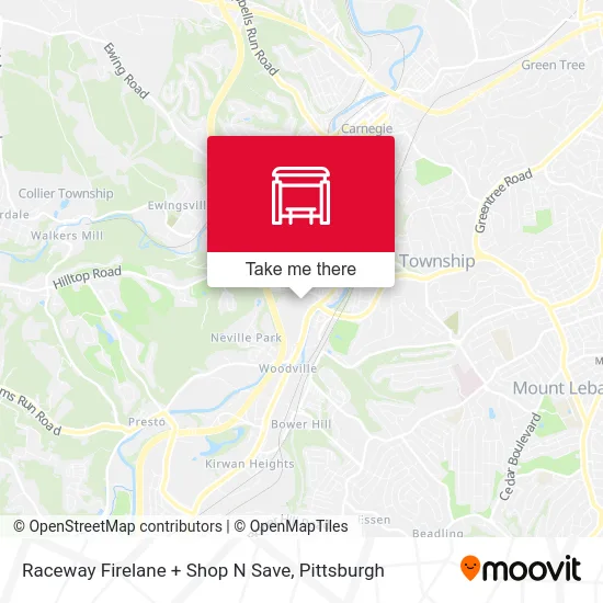 Raceway Firelane + Shop N Save map