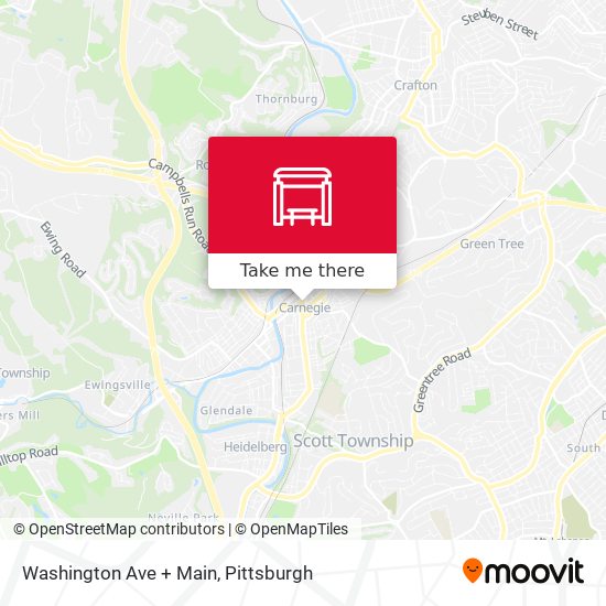 Washington Ave + Main map