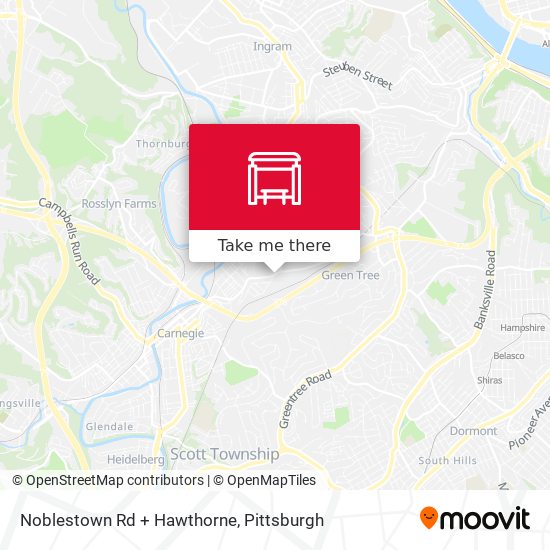 Noblestown Rd + Hawthorne map
