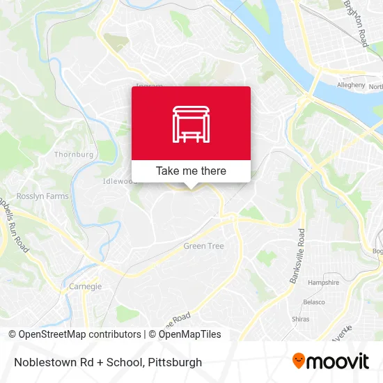 Noblestown Rd + School map