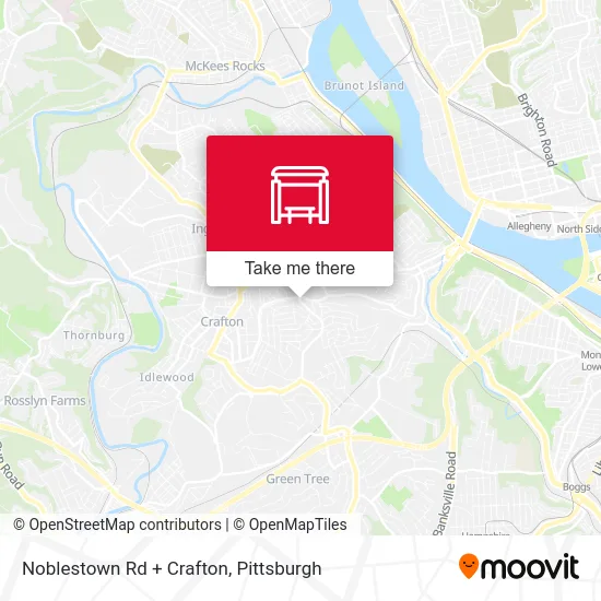 Noblestown Rd + Crafton map