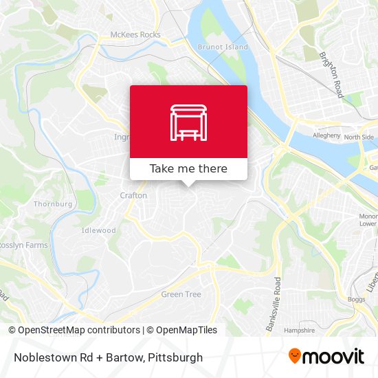 Noblestown Rd + Bartow map