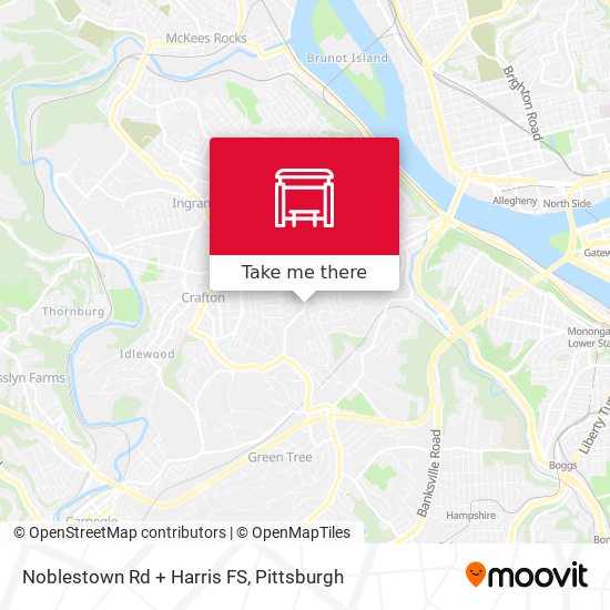 Noblestown Rd + Harris FS map