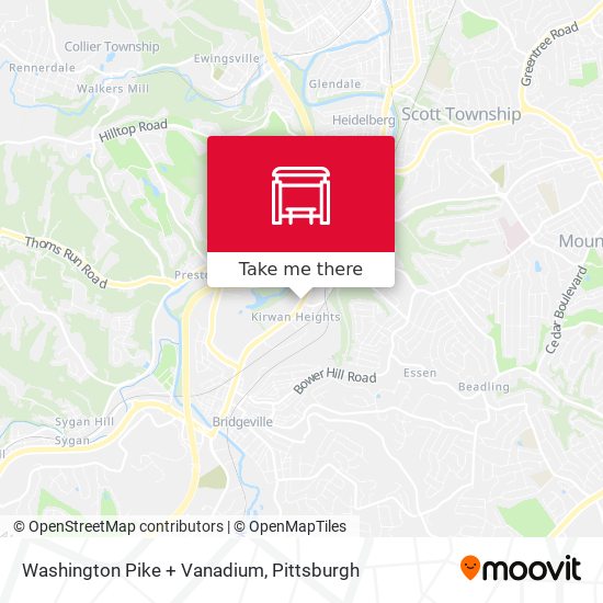 Washington Pike + Vanadium map