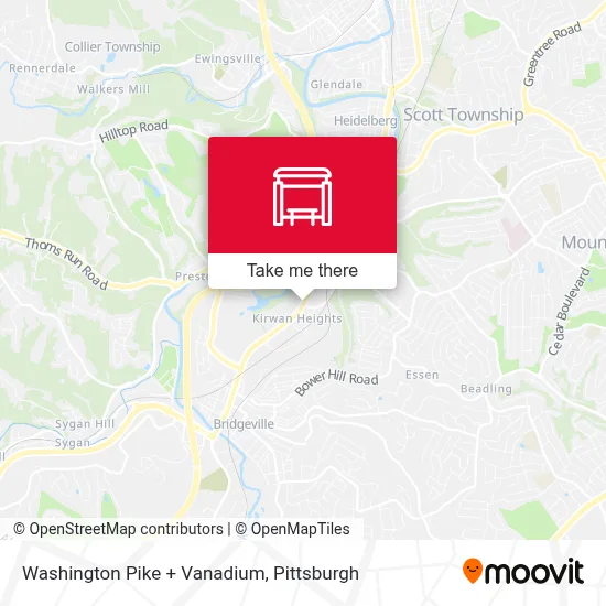 Washington Pike + Vanadium map