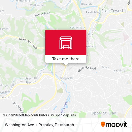 Washington Ave + Prestley map