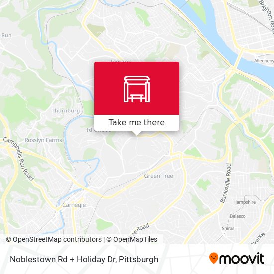 Noblestown Rd + Holiday Dr map