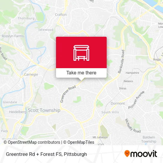 Greentree Rd + Forest FS map