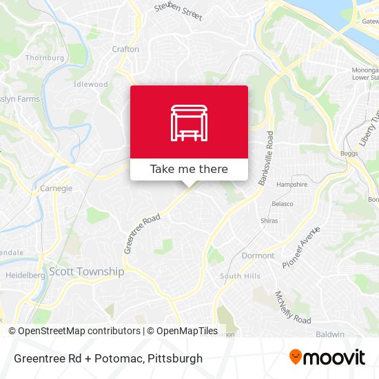 Greentree Rd + Potomac map