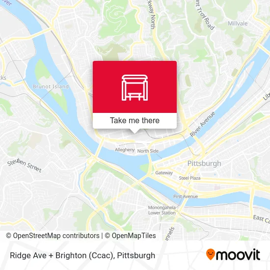 Ridge Ave + Brighton (Ccac) map