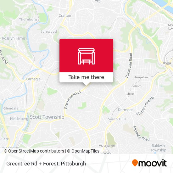 Greentree Rd + Forest map