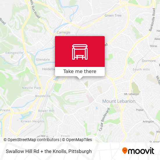 Swallow Hill Rd + the Knolls map