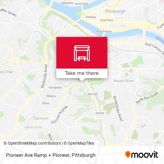 Pioneer Ave Ramp + Pioneer map