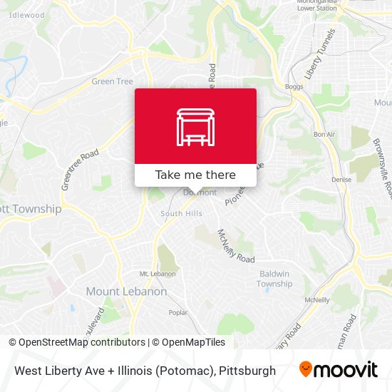 Mapa de West Liberty Ave + Illinois (Potomac)