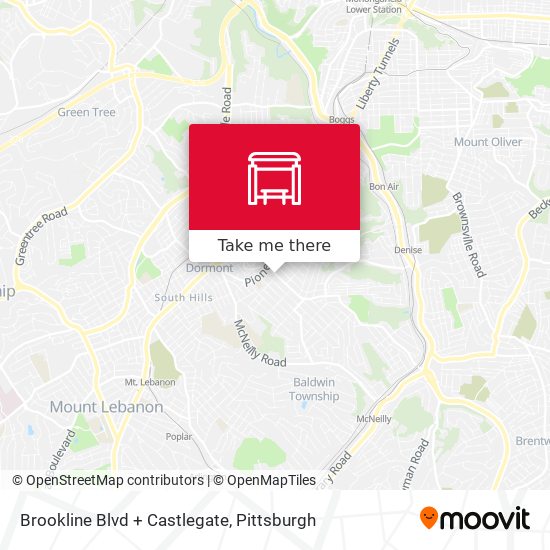 Brookline Blvd + Castlegate map