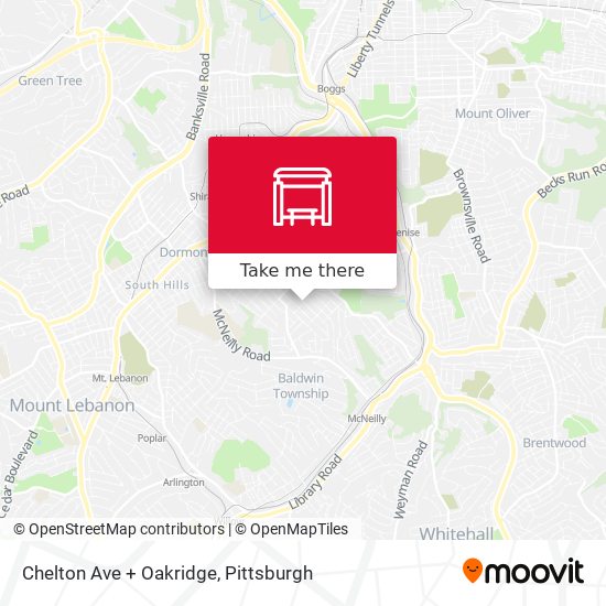 Chelton Ave + Oakridge map