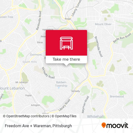 Freedom Ave + Wareman map