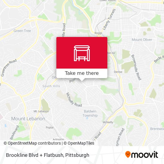 Brookline Blvd + Flatbush map