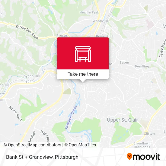 Mapa de Bank St + Grandview