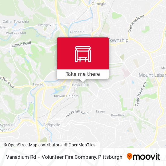 Vanadium Rd + Volunteer Fire Company map