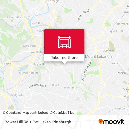 Bower Hill Rd + Pat Haven map