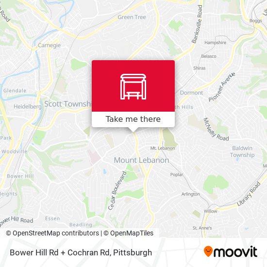 Bower Hill Rd + Cochran Rd map