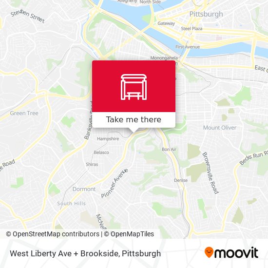 Mapa de West Liberty Ave + Brookside
