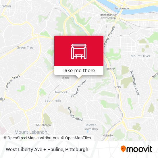 Mapa de West Liberty Ave + Pauline