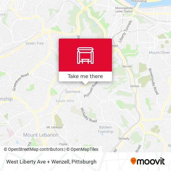 West Liberty Ave + Wenzell map