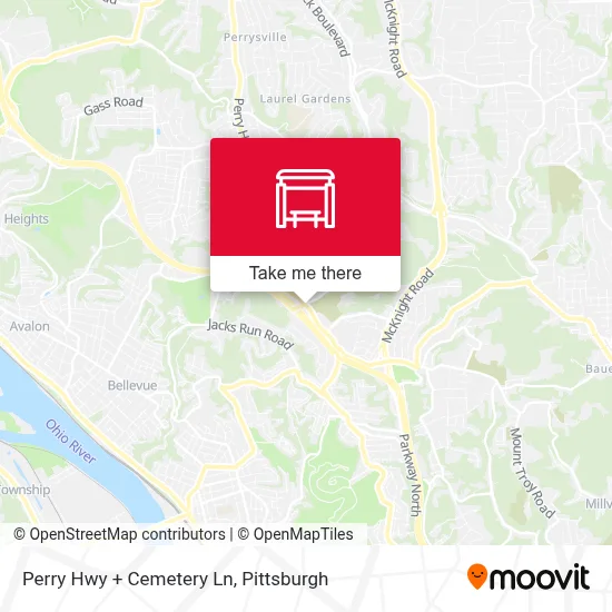 Perry Hwy + Cemetery Ln map