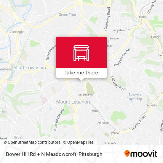 Mapa de Bower Hill Rd + N Meadowcroft