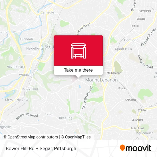 Bower Hill Rd + Segar map