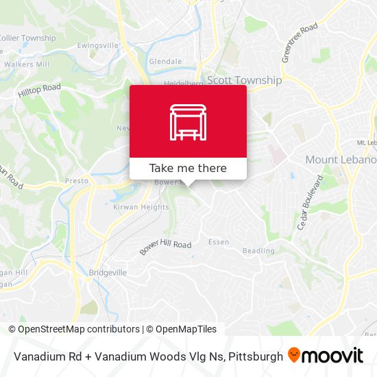 Mapa de Vanadium Rd + Vanadium Woods Vlg Ns