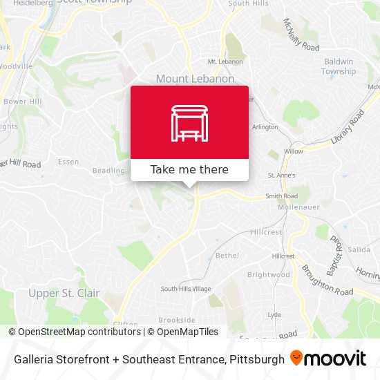 Mapa de Galleria Storefront + Southeast Entrance