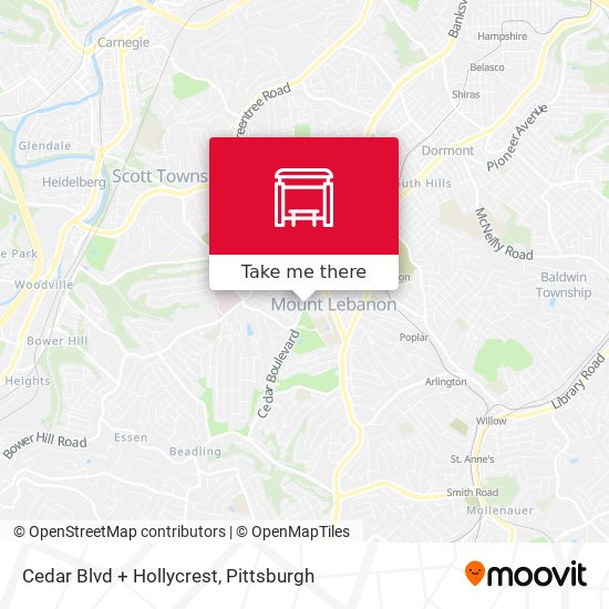 Mapa de Cedar Blvd + Hollycrest