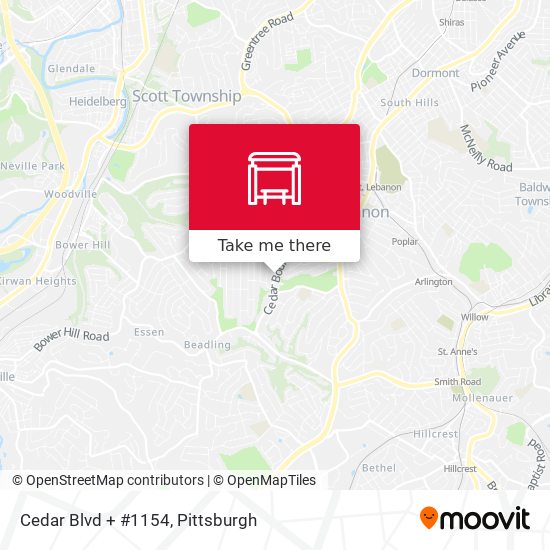 Mapa de Cedar Blvd + #1154