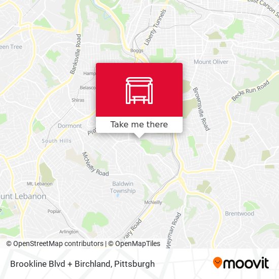 Mapa de Brookline Blvd + Birchland