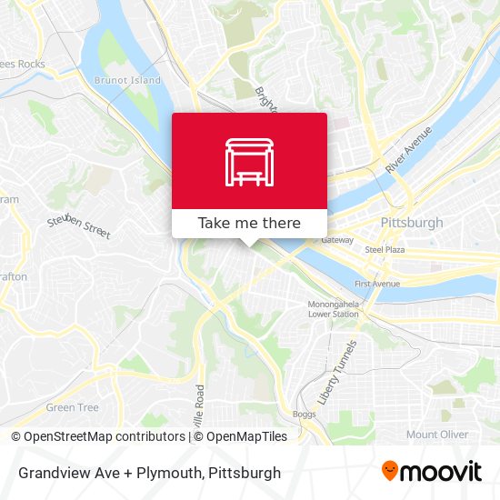 Grandview Ave + Plymouth map