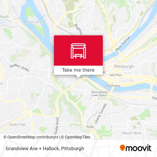 Grandview Ave + Hallock map